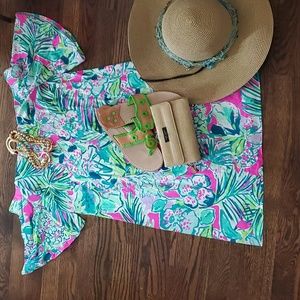 LILLY PULITZER EARLY BLOOMER OFF SHOULDER DRESS szM